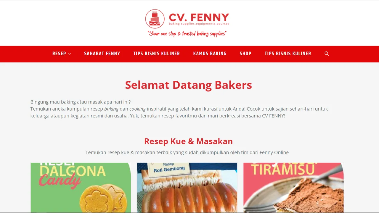 Tampilan website Fenny Blog & Sahabat Fenny