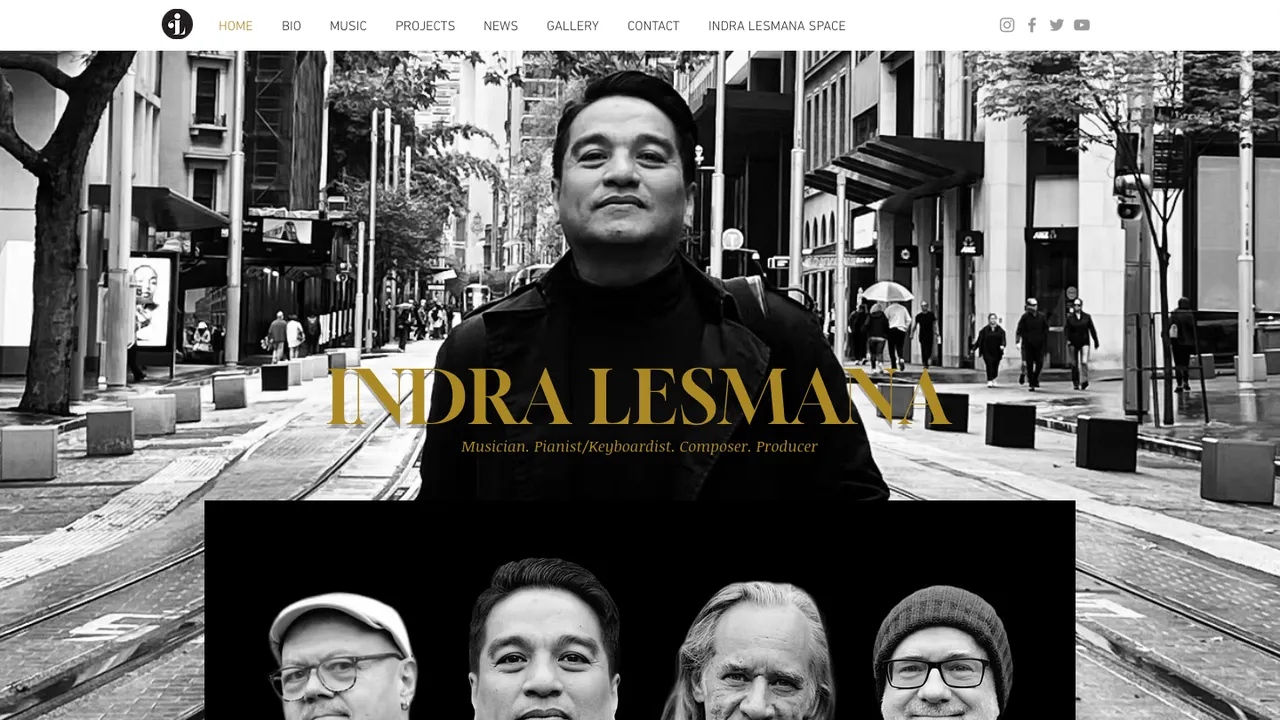 Tampilan website Indra Lesmana