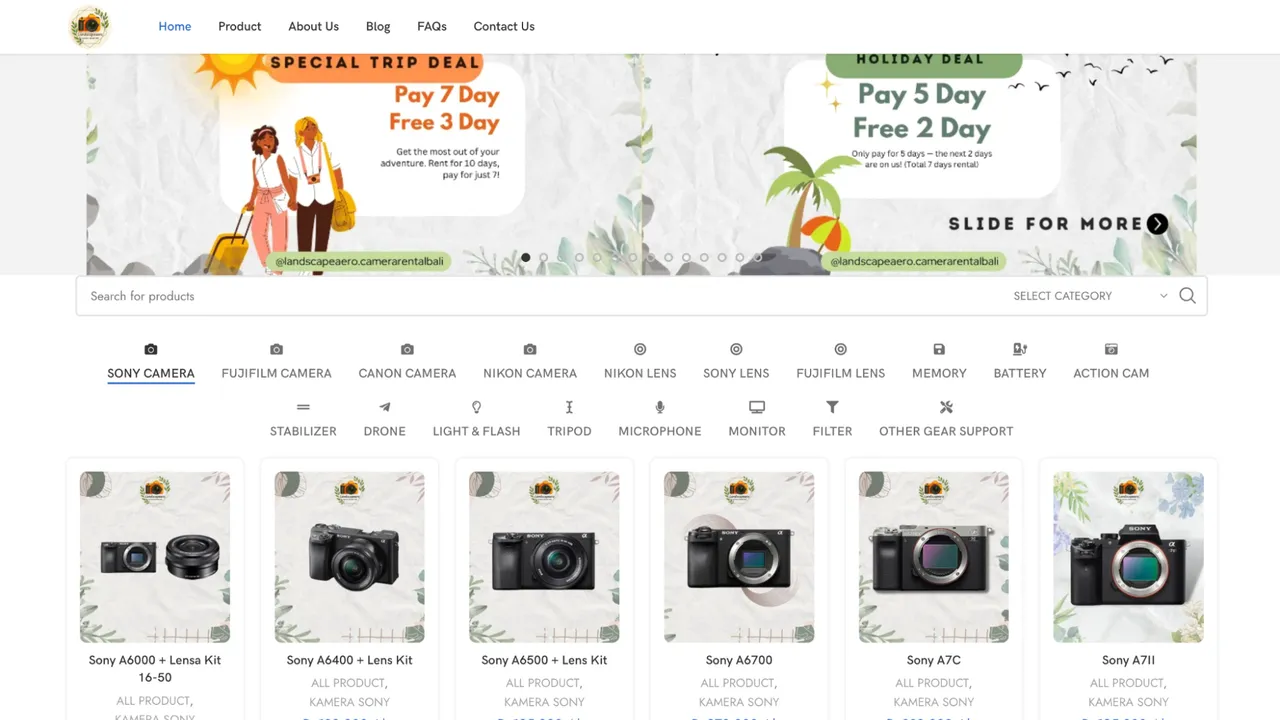 Landscapeaero website screenshot