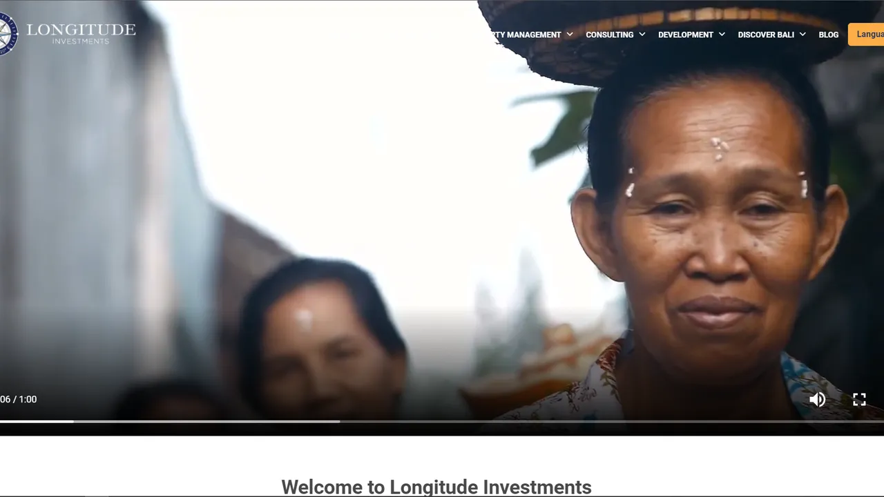 Tampilan website Longitude Investments