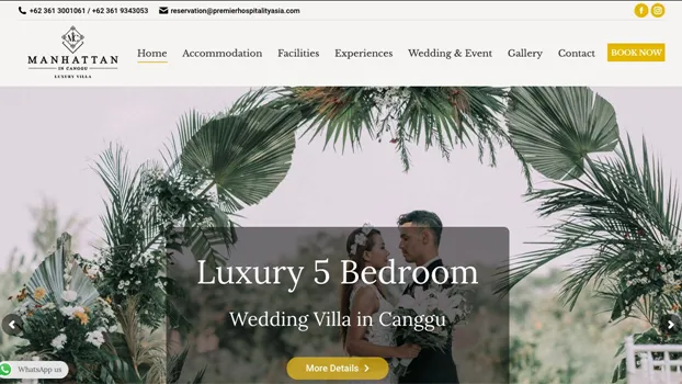 Tampilan website Manhattan in Canggu