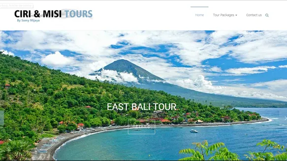 Tampilan website Samy Mijaya Tours