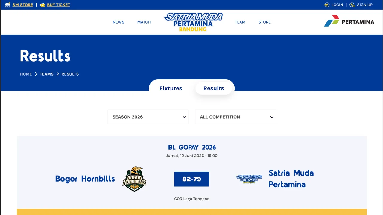 Satria Muda Pertamina website screenshot