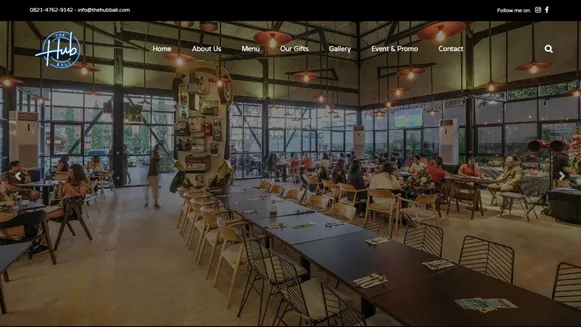 Tampilan website The Hub Bali